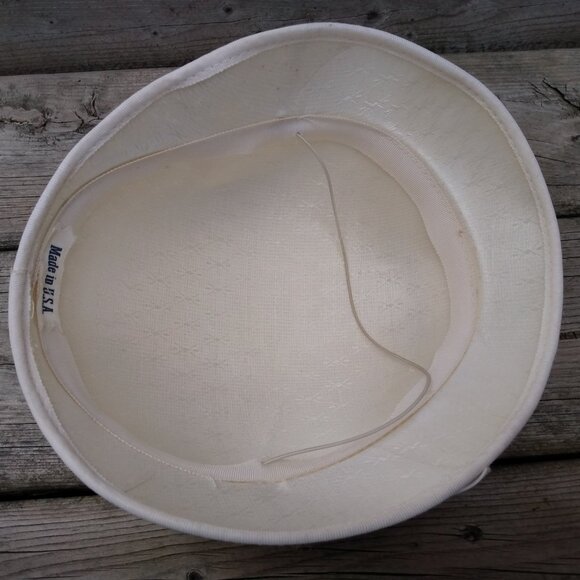 Vintage Cloche Hat Winter White Faux Fur Plush 20.5" - Picture 7 of 12